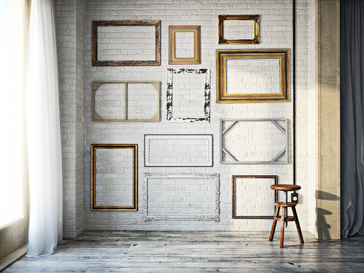 gallery wall frames debby katz interiors