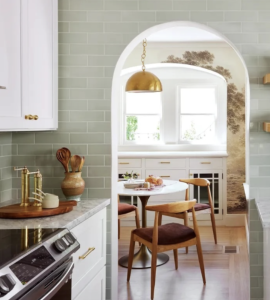 Green tiled kitchen inspiration