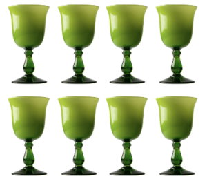 Green Italian glasses