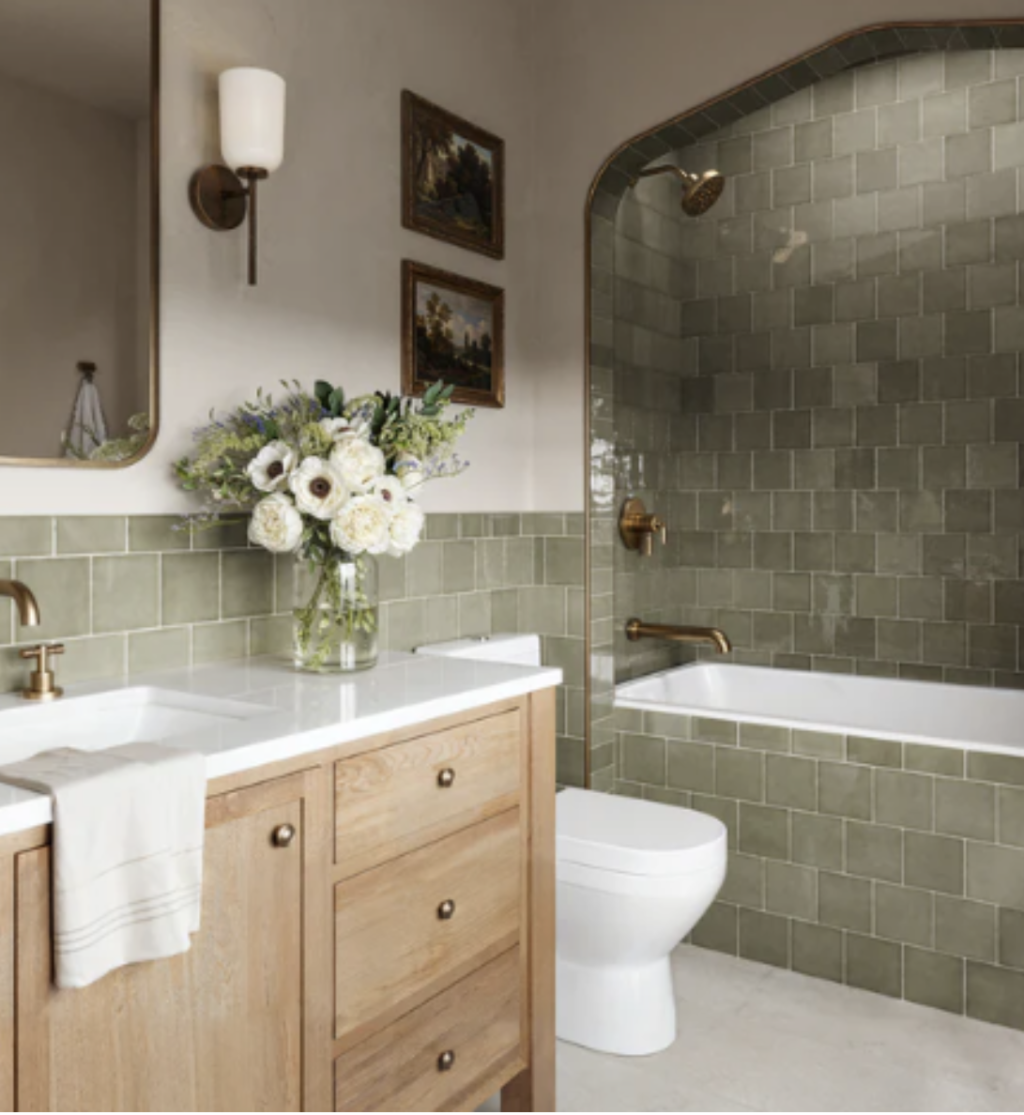 Green tiled bathroom inspiration